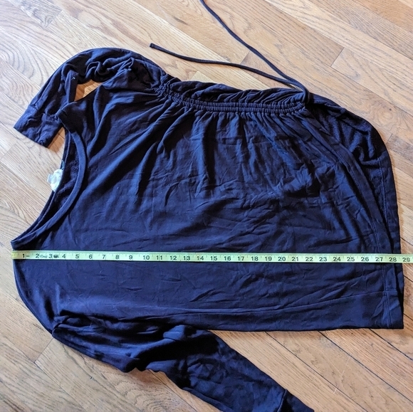 Loft Medium Brown Lounge‎ Cozy Long Sleeve Shirt w/ Fuzzy Inside - Picture 8 of 8